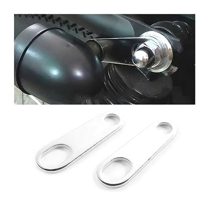 AUCELI Rear Turn Signals Brackets, 2PCS Motorcycle Rear Indicator Light Relocation Holder, Silver Straight 10mm Hole Shock Brackets - style: Silver/Straight