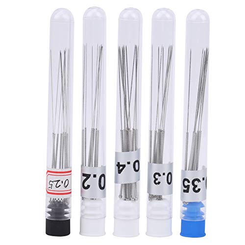 3D Printer Nozzle Cleaning Kit Silver Stainless Steel Nozzle Cleaning Tool Printer Accessories 0.2/0.25/0.3/0.35/0.4mm Set