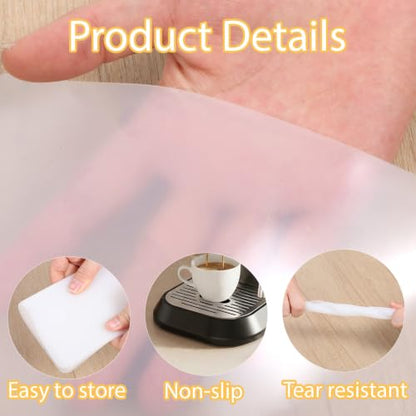 4 PCS Small Silicone Mat, Silicone Mats for Crafts and Kitchen, Small Heat Resistant Non-slip Clear Countertop Protector, Translucent Placemat for DIY, Jewelry, Epoxy Resin, Baking