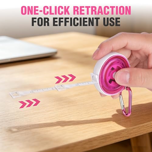 WORKPRO Soft Tape Measure, 60" Retractable Body Measuring Tape, Pink 2-Pack - color: Pink