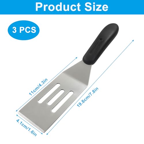 Small Spatula, Mini Stainless Steel Serving Spatula, 3Pcs - size: Slotted