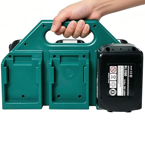 6-Slot Battery Carrying Holder for Makita 18V & 14.4V with Carry Handle - size: MT-6