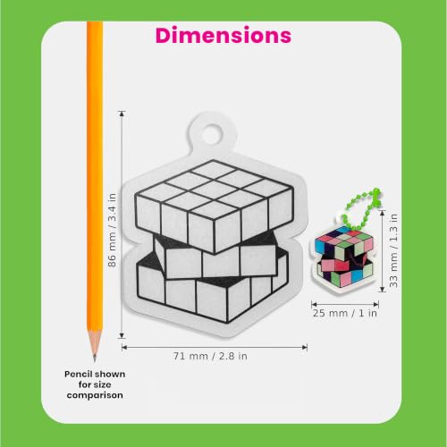 Ooly DIY Mini Shrink Art Charms Kit, 20 Pc - Rad Times - color: Rad Times - 2 Pack
