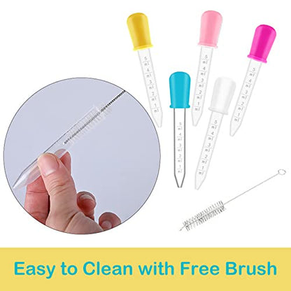 5ml Clear Eye Dropper Pipette Droppers 20 Pack - color: 20-multicolor