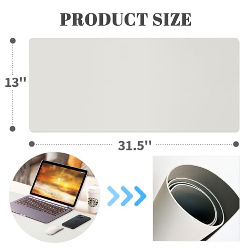 Dry Erase Desk Mat, Erasable Writing White Board for Making Plans - color: Grey
