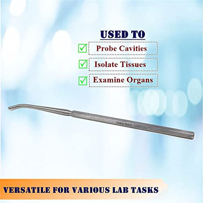 Premium Quality Seeker Mall Probe with Bent Ends Blunt Tips for Students Lab Technicians to do Dissection Comes in Hexagonal Handles No-Slip Grip (Seeker Mall Probe - 1 Pcs) - style: Seeker Mall Probe - 1 Pcs