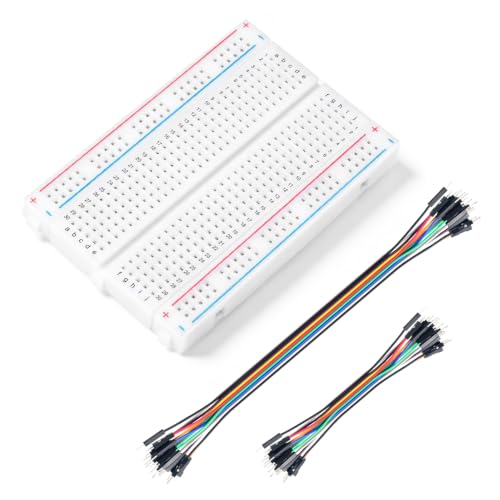 Chanzon 1pcs Solderless Breadboard | 40pcs 24AWG MM Jumper Wires - size: 400 Points