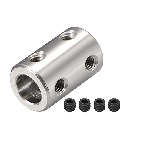 uxcell 6mm to 8mm Bore Rigid Coupling Set Screw L22XD14 Stainless Steel,Shaft Coupler Connector for RC Airplane Boat, Motor Accessories