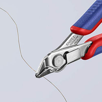 KNIPEX - 78 13 125 Tools - Electronics Super-Knips, INOX Steel, Multi-Component (7813125), 5-Inch with Lead Catcher - size: 5-Inch, style: Knips + Lead Catcher