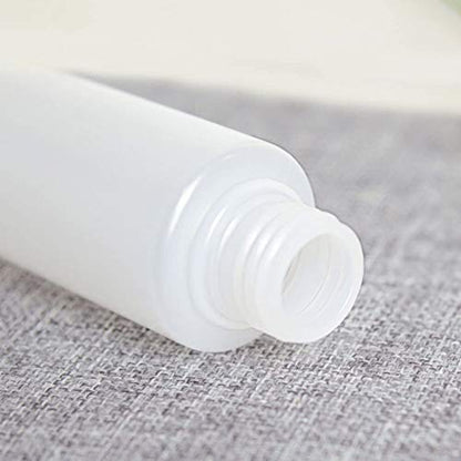 10 Pcs 30 ml/1 oz Empty Plastic Sample Travel Size Plastic Empty Squeeze Bottle Container Jar Pot Vial with Flip Lid Perfect for Emollient Water Shower Gel Emulsion Etc