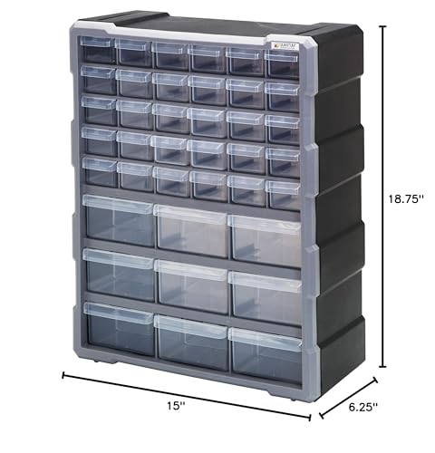 Quantum Storage Systems PDC-39BK 39 Drawers Cabinet Part Organizer 19" H x 15" W x 7" D - style: 39 Drawers