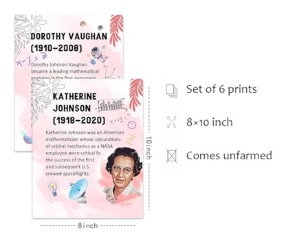 Women Scientists Wall Art,Inspirational STEM Posters Female Scientists - color: Unframed-8X10inch Powerful Women Print