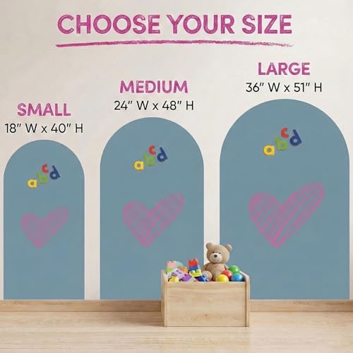 Arch Magnetic Wall Decal - 48" x 24" Matte Finish Chalkboard Sticker for Wall - Magnetic Board for Home(Celadon) - color: Celadon, size: 48"W x 24"H