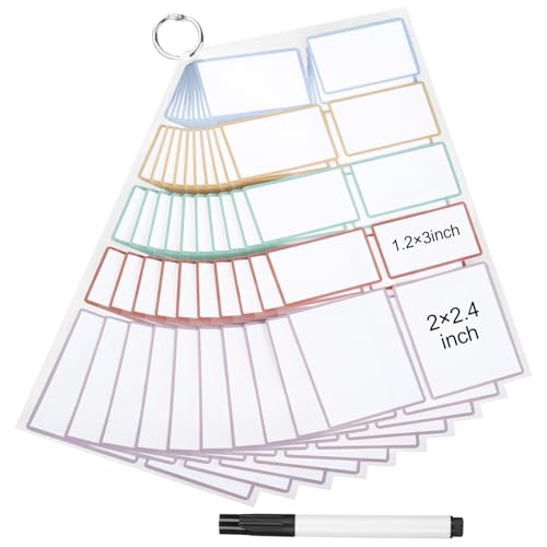 Dry Erase Sticker Labels 60Pcs Reusable Dry Erase Notes Storage Bins Labels