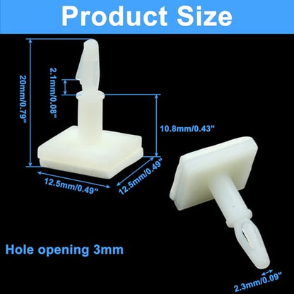 White Sticky PCB Spacers, 25 Pcs, 10.8mm/0.43" Height - size: 10.8mm/0.43"