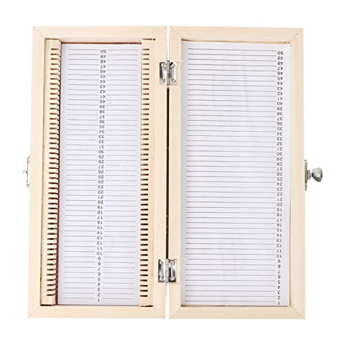 Microscope Slide Box, Wooden Slide Storage Box, Contains 50 Slides