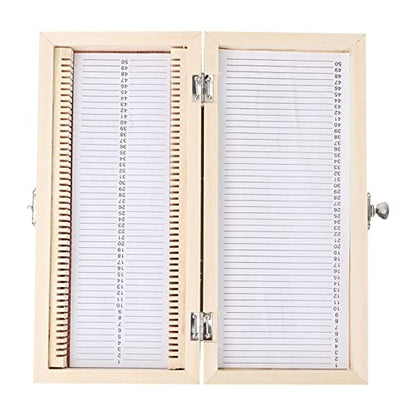 Microscope Slide Box Wooden Slide Storage Box, Holds 50 Slides