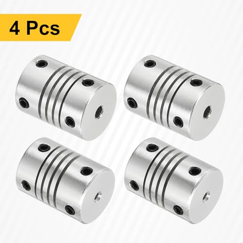 uxcell 4Pcs Flexible Couplings 2mm to 3mm Aluminum Alloy Joint Connector - size: 2mm to 3mm, style: D15 x L20mm