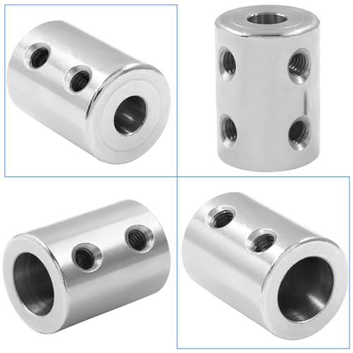 BokWin 2 Pcs Bore Rigid Coupling Set 6mm to 10mm Shaft Coupler - size: 6mm to 10mm