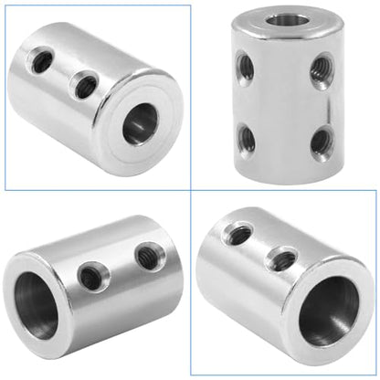 BokWin 2 Pcs Bore Rigid Coupling Set 6mm to 10mm Shaft Coupler - size: 6mm to 10mm