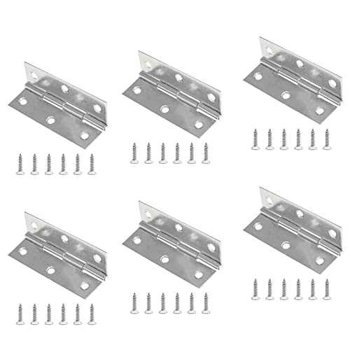 Piutouyar 6Pack 2.5 Inch Butt Hinge 304 Stainless Steel Mini Hinges - size: 2.5 Inch