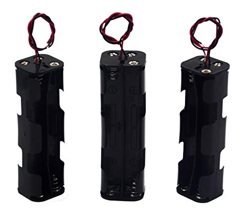 (Pack of 3 8 AA Battery Holder, 12v AA Battery Holder with Leads
