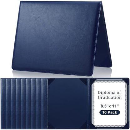Tenare PU Leather Certificate Cover Diploma Folder Holder - color: Blue