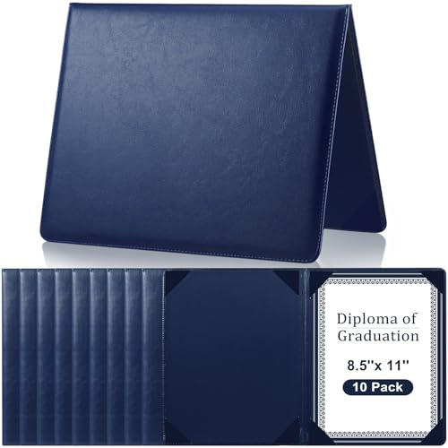 Tenare PU Leather Certificate Cover Diploma Folder Holder - color: Blue