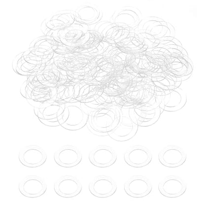 uxcell 120 Pcs M10 PVC Flat Washers 10mm ID 15mm OD 0.5mm Thick Plain Washer Grommets Plastic Sheet Gasket Fastener Sealing Spacer Gasket Ring Water Hose Washers, Clear - size: M10x15mmx0.5mm