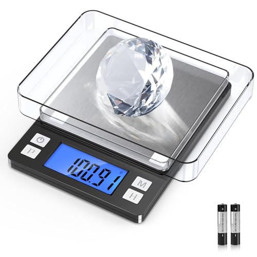 BOMATA 0.01g Small Digital Gram Scale, Upgraded 1kg Jewelry Scale - size: 0.01g/1kg Black (Battery)