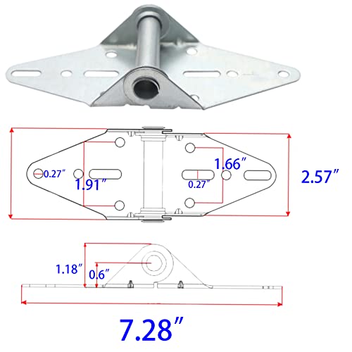 2 Packs Garage Door Hinges #1 with Galvanized Finish - Heavy Duty 14 Gauge Steel, Suitable for Residential/Light Commercial Garage Door Replacement - size: #1