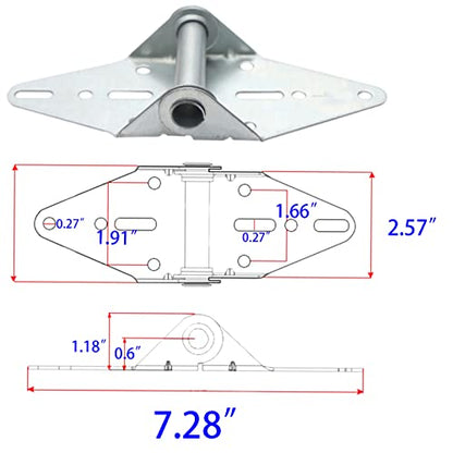 2 Packs Garage Door Hinges #1 with Galvanized Finish - Heavy Duty 14 Gauge Steel, Suitable for Residential/Light Commercial Garage Door Replacement - size: #1