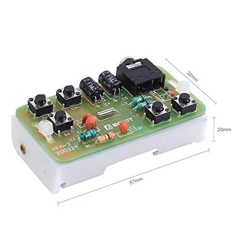 2 PCS DIY Radio Kit, Icstation FM Radio Kit 76MHZ-108MHZ Soldering Project Radio Module DIY Kits Electronic Solder Practice Kit for Back to School STEM Labs Physics Educational 15 Ages+ and Adults
