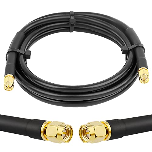 MOOKEERF KMR240 SMA Male to SMA Male Coaxial Cable 50 ohm Coax Ultra Low Loss Antenna Extension for 3G/4G/5G/LTE Network Equipment, GPS, RF Radio (6FT) - size: 6 FT