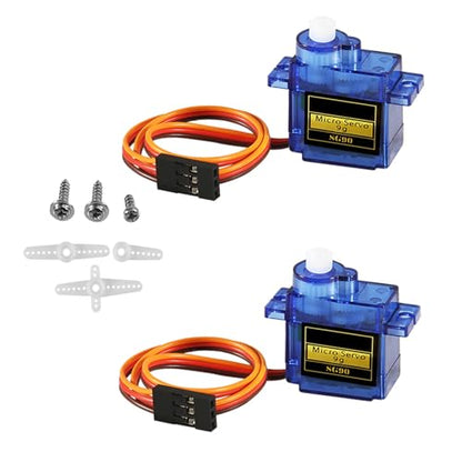 2Pack SG90 Micro Servo Motor 180 Degree 9G Gear Motor for RC Car Robot Helicopter Airplane Boat DIY Project Control