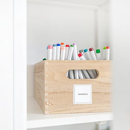 Organizing Labels for Storage Bins, 152 Craft & Kid Playroom Labels for Containers on White Sticker with Black Text, Home Storage Containers Label, Kids Craft Room - style: Modern White Craft & Playroom Labels