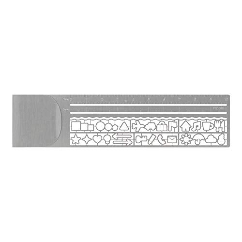 DESIGNPHIL 42289006 Midori Ruler Clip Ruler, Silver A - color: Silver