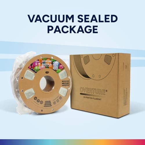 OVERTURE Easy PLA 1.75mm, Easy to Print Filament, 1kg Natural - color: Easy Natural