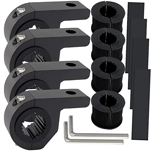 Motorcycle Bull Bar Mounting Bracket 4PCS Horizontal Light Mount Clamp Kit for 0.59" /0.75" /0.87"/0.98"/1.1"/1.25"Tubes fit for LED Driving Lights, Spotlights Fits Truck, ATV, & Motorcycle Crash Bars - size: 4pcs Mini