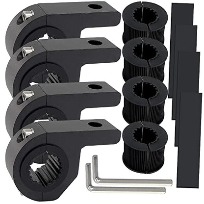 Motorcycle Bull Bar Mounting Bracket 4PCS Horizontal Light Mount Clamp Kit for 0.59" /0.75" /0.87"/0.98"/1.1"/1.25"Tubes fit for LED Driving Lights, Spotlights Fits Truck, ATV, & Motorcycle Crash Bars - size: 4pcs Mini