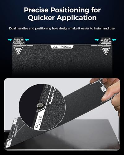 Creality Official K1C Build Plate, 235x235mm Textured Surface PEI Sheet Magnetic Flexible Spring Steel Bed Plate for 3D Printer K1 SE/K1/Ender 3/3 V2/3 V3/3 V3 KE/3 V3 SE (Without Magnetic Base) - color: Textured Black, size: K1C/K1SE