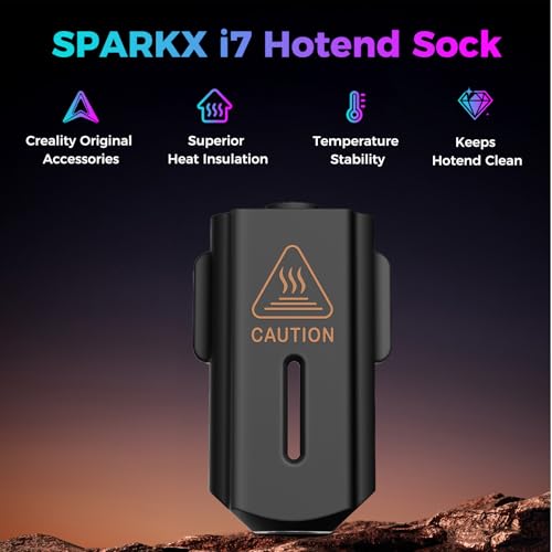 Creality Official SPARKX i7 Hotend Sock 3PCS, Original i7 High-Temperature Silicone Cover for Heater Block, Non-Stick Heat Insulation Sleeve for Creality SPARKX i7 3D Printer (3PCS) - style: Hotend Silicone Cover