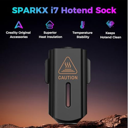 Creality Official SPARKX i7 Hotend Sock 3PCS, Original i7 High-Temperature Silicone Cover for Heater Block, Non-Stick Heat Insulation Sleeve for Creality SPARKX i7 3D Printer (3PCS) - style: Hotend Silicone Cover