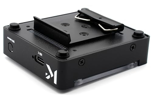 KKSB Case for Arduino Uno Q Black Aluminum and Steel Enclosure with Clear Polycarbonate Top - style: Standard Clear Lid Case