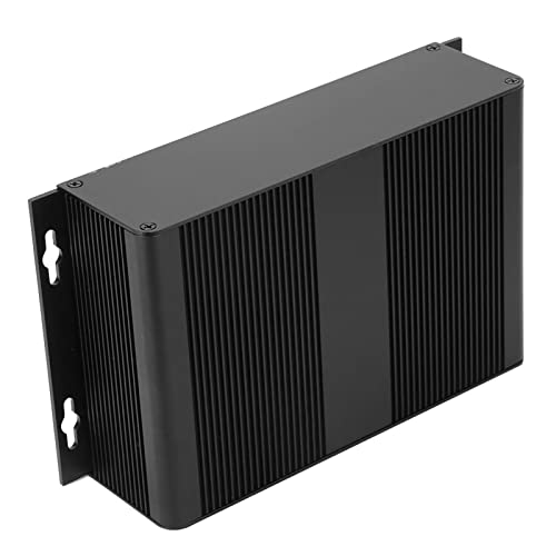 Aluminum Electronic Project Enclosure Case, 54x204x120mm PCB Instrument Box, Split Type DIY Cooling Housing for Printed Circuit Board, Inverter Controller, Sandblasted Black