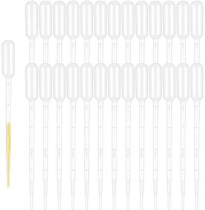 moveland 120PCS 1ML Premium Disposable Plastic Transfer Pipettes, Clear Graduated Eye Dropper for Essential Oils, Home Use, Science Class, Lab Experiments, DIY Art - size: 1ML
