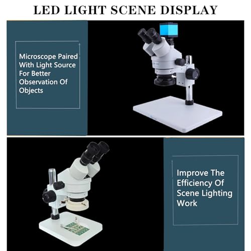 TreochtFUN Microscope 144 Led Ring Light Adjustable Illuminator - color: Black