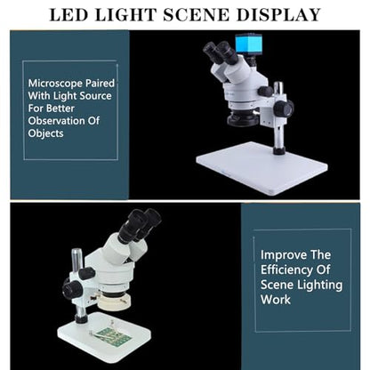 TreochtFUN Microscope 144 Led Ring Light Adjustable Illuminator - color: Black