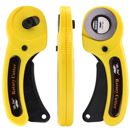 Mr. Pen- Rotary Cutter for Fabric with 1 Extra Blade, 45mm - color: Yellow