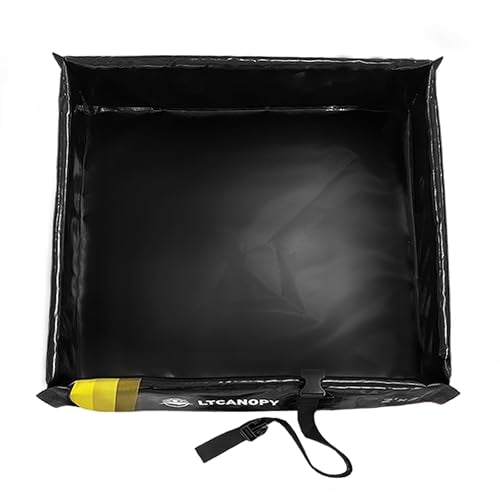 Containment Tray Folding Duck Pond Collapsible Utility Tray 2x2ft PVC Folding Containment Berm Over Oil Spill Waterproof - size: 2x2ft